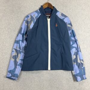 Gaastra Nautical Navy Blue Camo Weather Change W3 Jacket Water Wave Wind Sz LG